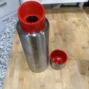 Red Bodum 18-8 Stainless Steel Vacuum Isolation 30.4oz Coffee Carafe Bottle Lid*